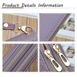 Women Fashion PU Leather Wallet Long Purse Holder Case Clutch Handbag Purple