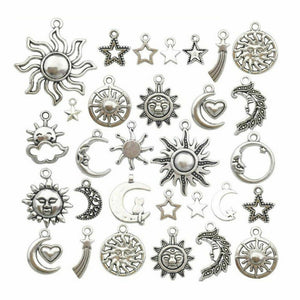 70PCS Bulk Tibetan Silver Mixed Charms Pendant Jewelry DIY Making Craft Findings