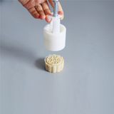 Moon Cake Hand Pressure Mold Maker Pastry Homemake DIY Flower Stamps Mould