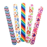 5x Nail File Dual Sided Emery Boards Fingernails Toenail Manicure Designs Assort