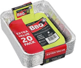 Pack with 20pc Foil Tray Lemon & Lime 31.5 Cm X 26 Cm X 5 Cm Size Silver