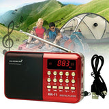 Portable Mini Radio Pocket FM Stereo Speaker Digital MP3 Player TF Card USB #T