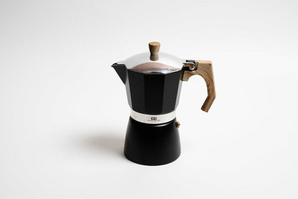 Coffee Culture Italian Stove Top Coffee Espresso Maker Percolator 3 cup Black