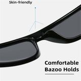 Black Square Frame Polarized Sunglasses Driving Mens Eyewear Matte Black