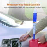 Electric Hand Syphon Pump Pipe Oil Diesel Fuel Water Transfer Blue 64CM Portable
