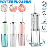 Cordless Oral Irrigator Water Jet Dental Teeth Flosser Tooth Cleaner 4Jet -Pink