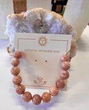 1pc Sunstone Crystal Beads Bracelet 10mm Gemstone Healing