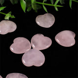 10x Natural Quartz Heart Shaped Crystal Carved Love Stone Healing Gemstone 20mm