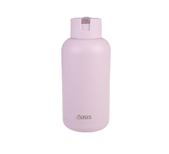 Oasis Moda Ceramic Lined Stainless Steel Triple Wall Drink Bottle 1.5L Pink Lem