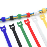 12x Mix Hook and Loop Cable Ties Reusable Magic Cords Organiser Strap Tidy Grip