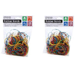 2 pack Multicolour Rubber Bands Basics Coloured Band Thin - 200g
