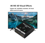 2 in 1 In Out UHD 4K Bi Direction HDMI 2.0 Switch Switcher Splitter Hub HDCP 3D