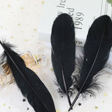 50pcs Black Goose Feathers 15-20cm Natural Feather DIY Craft Wedding Party Decor