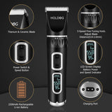 Pet Grooming Clipper Dog 3-Speed Low Noise Rechargeable Cordless Black Silver