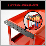 3-Tier Trolley Workshop Cart Rolling Steel Parts Storage Handyman Tool 150KG Red