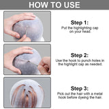 Reusable Hair Cap Salon Highlighting Tinting Hairdressing Streaking Silicone Hat