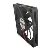 2x Black DC 12V Brushless Silent Computer PC Case Cooling Cooler Fans 80x80x10mm