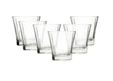 Set of 6 Clear Short Glass Blaze Tumblers Water Drinking Glasses Drink 280ml