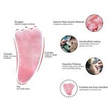 Natural Rose Quartz Facial Jade Gua Sha Stone Beauty Massage Tool Face Massager