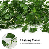 100 LED Solar Waterfall Tree Vine String Lights Fairy Lamp Outdoor Garden