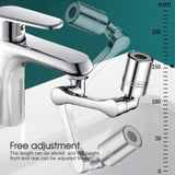 Extension Rotate Robotic Faucet Extender Arm Tap Universal 1080 Swivel Spray TK