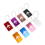 2x Luggage Tag Aluminum Travel Baggage Suitcase Address Name Label Cards