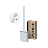 Bathroom Silicone Bristles Toilet Brush with Holder Creative Cleaning - Grey