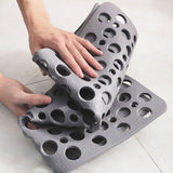 Bath Shower Mat Non-Slip Shower Mat Bathtub Mats Rubber Sucker Bath Grey 53x53CM