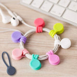 12pcs Organiser Magnetic Cable ties Holder Clip Winder Headphone Earphone Cord