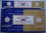 Satya Nag Champa Myrrh 120 Incense Sticks Aroma Relaxation Fragrance