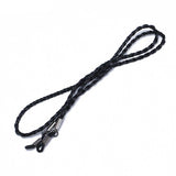 1x Eyeglass Chain Leather Cord For Reading Sunglasses Glasses Eyeglass Holder Strap Chain - Black