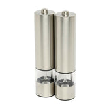 Wiltshire Electric Stainless Steel Mill Salt & Pepper Shakers 2 Piece Set