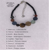 Planetary Gemstomes Bracelet Universe Galaxy Natural Stone Unique Gift - Style 3
