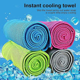 2x Instant Cooling Towel Ice Cold Cycling Gym Outdoor Chilly Cool - Light Blue