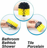 Grout Power Scrubber Cleaning Drill Brush Tub Cleaner Combo Tool Kit Yellow