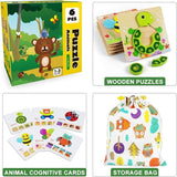 Wooden Puzzle Toddler Jigsaw Baby Early Learning Kids Educational Preschool Toys