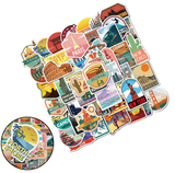 50pcs Travel City Landscape Cartoon Graffiti Sticker Decal Mix DIY Skateboard