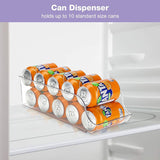 2x Refrigerator Organizer Can Dispenser Storage Holder Beverage Food Container
