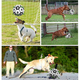 Dog Ball Interactive Soccer Toy Pet Football with Grab Tabs Tug Water Outdoor