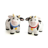 Cow MOO-re Flavour Cute Animal Ceramic Salt & Pepper Shakers Set 2 Pieces