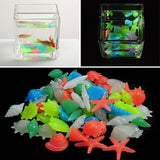 50Pcs Shell Pebbles Stone Glow in the Dark Rock Fish Tank Stones Garden Road
