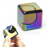 Aluminum Cube ADHD Hand Spinner Square Tri EDC Fidget EDC Toy Bearing Autism