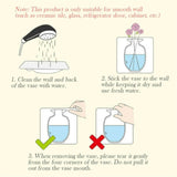 2x Silicone Sticky Vase Wall Fridge Magic Flower Plant Pot Decoration