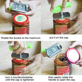 Adjustable Jar Opener Stainless Steel Lids Off for weak Hands Seniors Arthritis