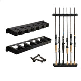 Rack Fishing Pole Holder 6-Rod Tackle Wall Fishing Rod Storage Fixed Stand