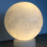 Selenite Sphere Moonlight Standing Calcite Natural Crystal Minerals Decor