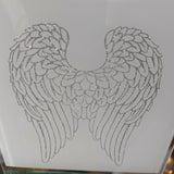Glitter Angel Wings Glass Mirrored Aromatherapy Wax Melt Oil Burner with Tealigh