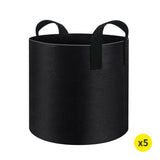 5pc Grow Bags 3 Gallon Fabric Plant Pots Potato Bag Pouch Root Container Planter