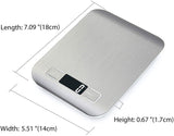 Electronic Digital Stainless Steel Kitchen Postal Scale Scales 5kg/0.1g