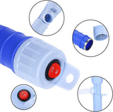 Electric Hand Syphon Pump Pipe Oil Diesel Fuel Water Transfer Blue 64CM Portable